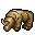tarnished rhino figurine