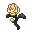white silk flower