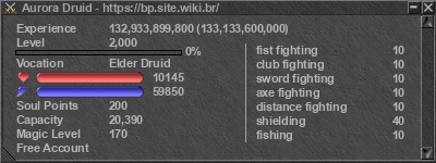Assinatura do jogador Aurora Druid