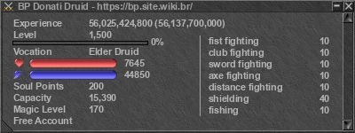 Assinatura do jogador BP Donati Druid